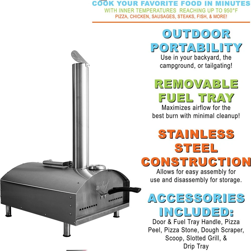 Deco Chef Portable Outdoor 2-in-1 Pizza and Grill Oven (Open Box) + 1 Year Warranty - Image 8
