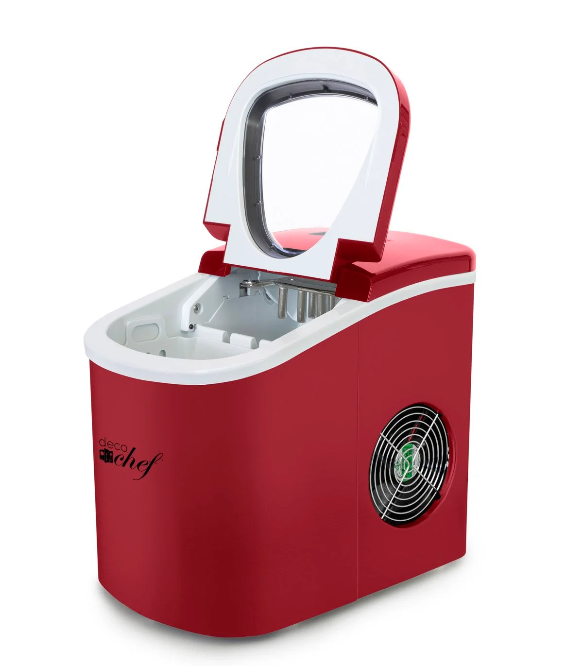 Deco Chef Red Compact Electric Top Load Ice Maker with The Smoothies Bible Recipe Book - Image 3