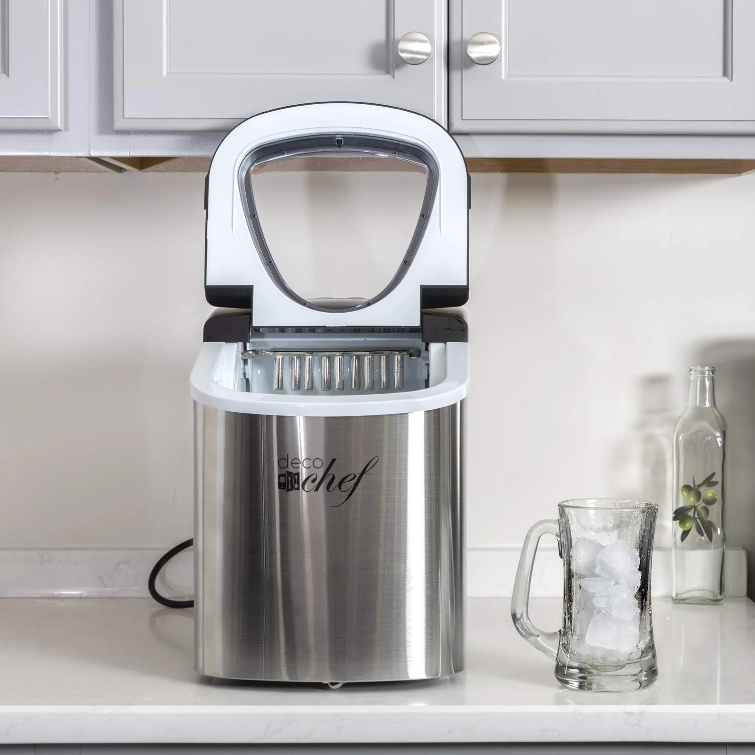 Deco Chef Stainless Steel Electric Top Load Ice Maker with The Smoothies Bible Recipe Book - Image 12