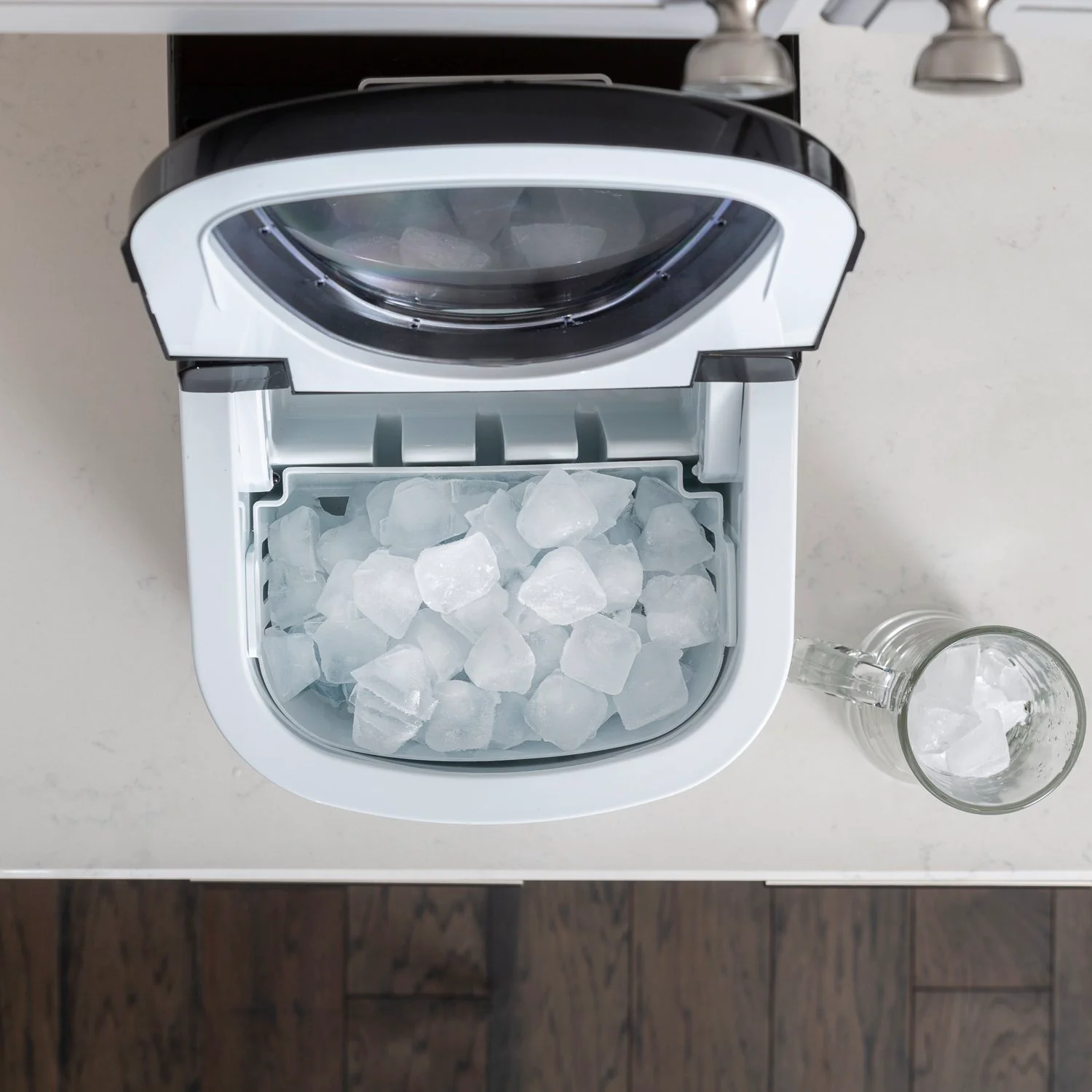 Deco Chef Stainless Steel Electric Top Load Ice Maker with The Smoothies Bible Recipe Book - Image 9