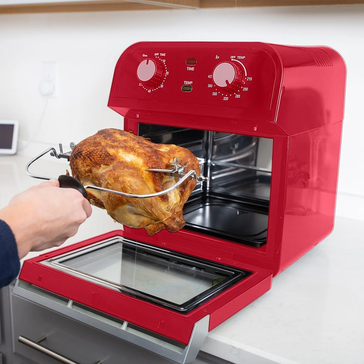 Deco Chef XL 12.7QT Oil Free Air Fryer Convection Oven Multi-Function X-Large Capacity Red - Image 5