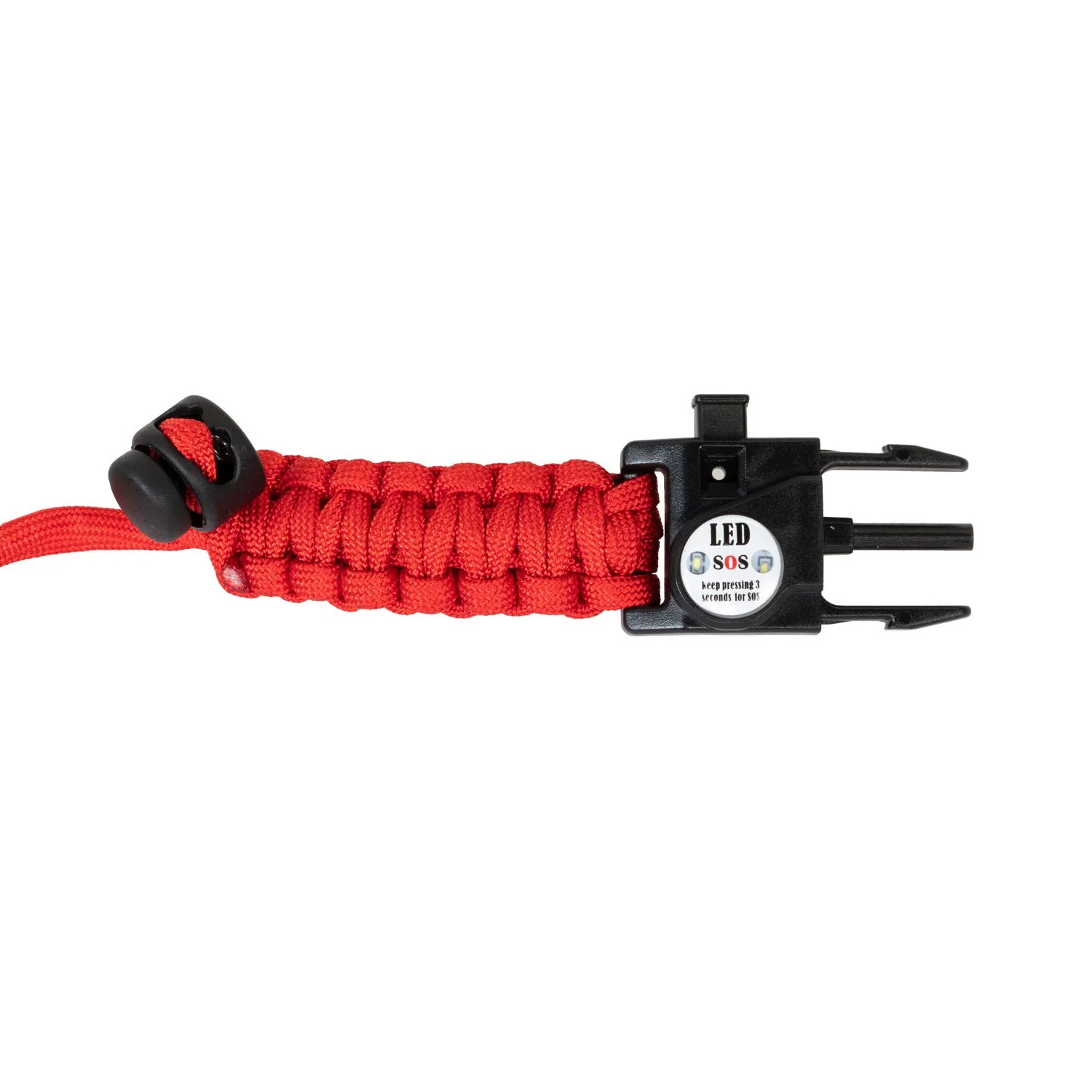 Deco Essentials 2-Pack Tactical Emergency Paracord Bracelet w/ SOS LED Whistle Knife Multi Tool - Image 7