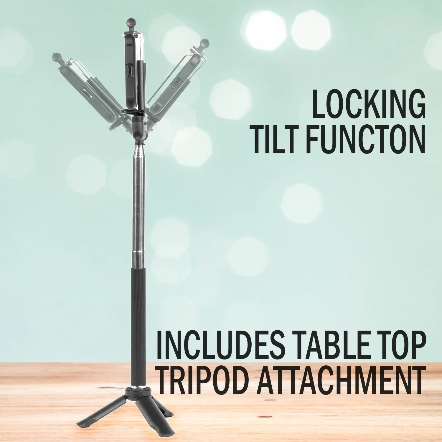Deco Essentials 4-Pack Telescopic Metal 33" Selfie Stick w/ Tripod, Wireless Remote, iOS/Android - Image 13
