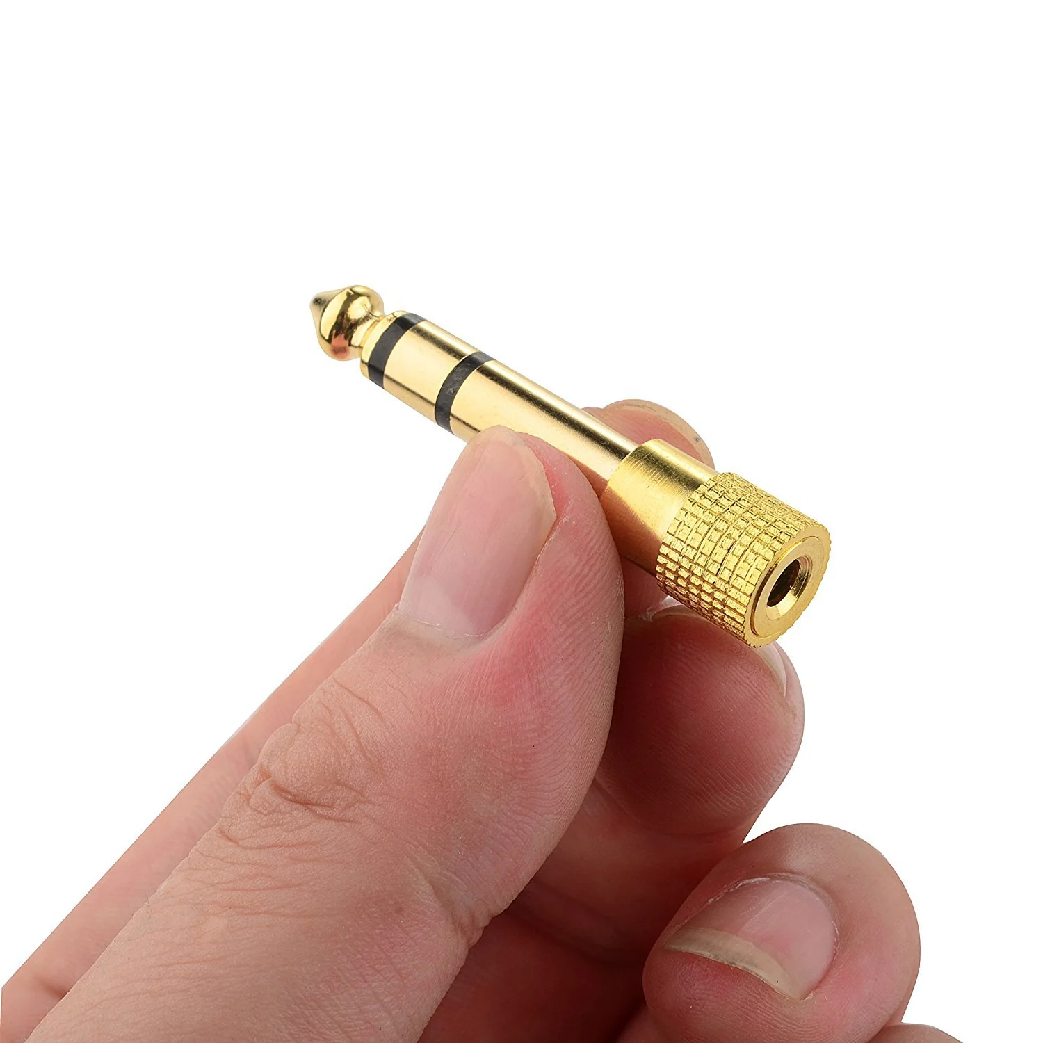 Deco Essentials 5-Pack, Gold Plated 6.3mm 1/4 inch to 3.5 mm Male to Female Stereo Adapter - Image 3