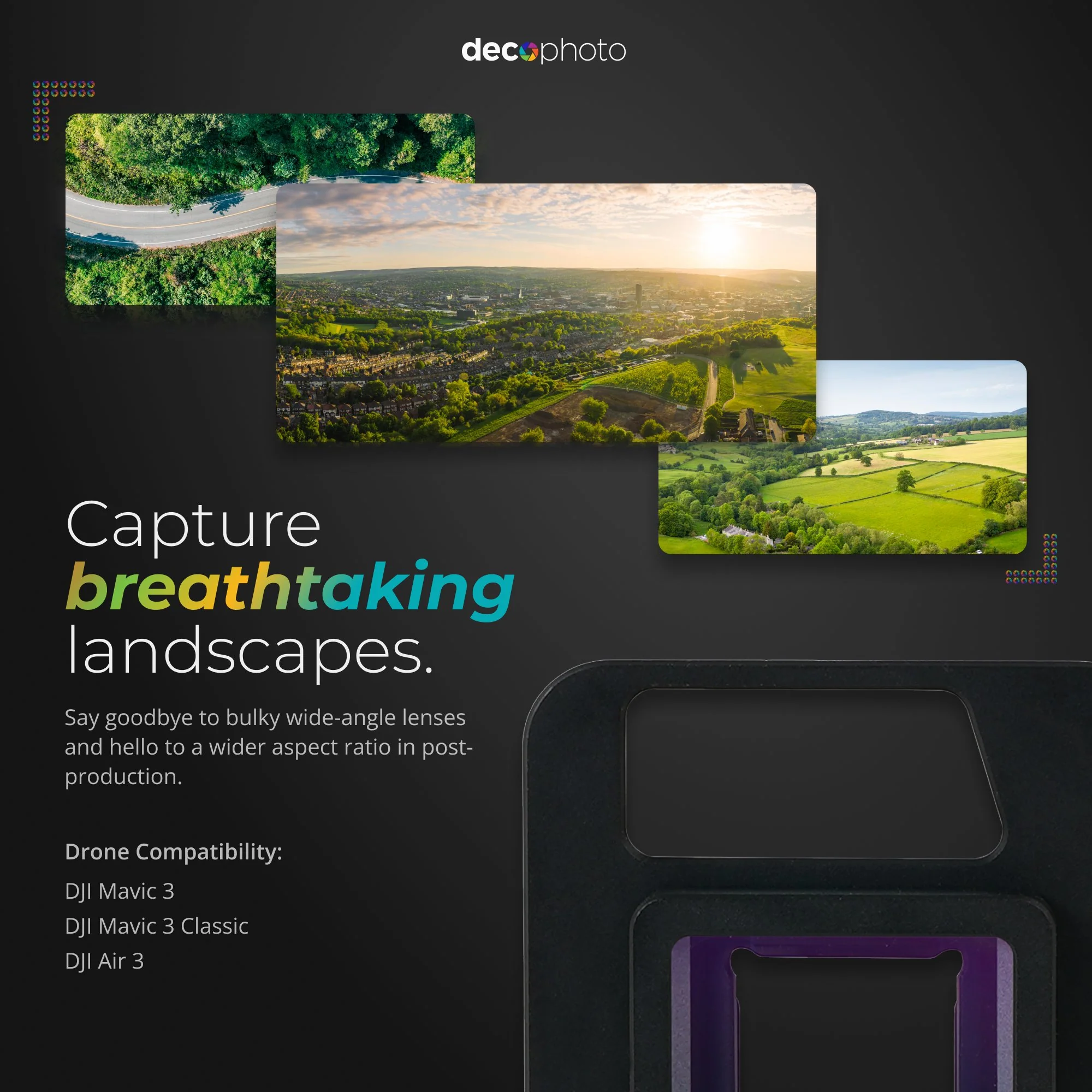 Deco Essentials Anamorphic Lens for Mavic 3, Mavic 3 Classic, Air 3 - Image 5