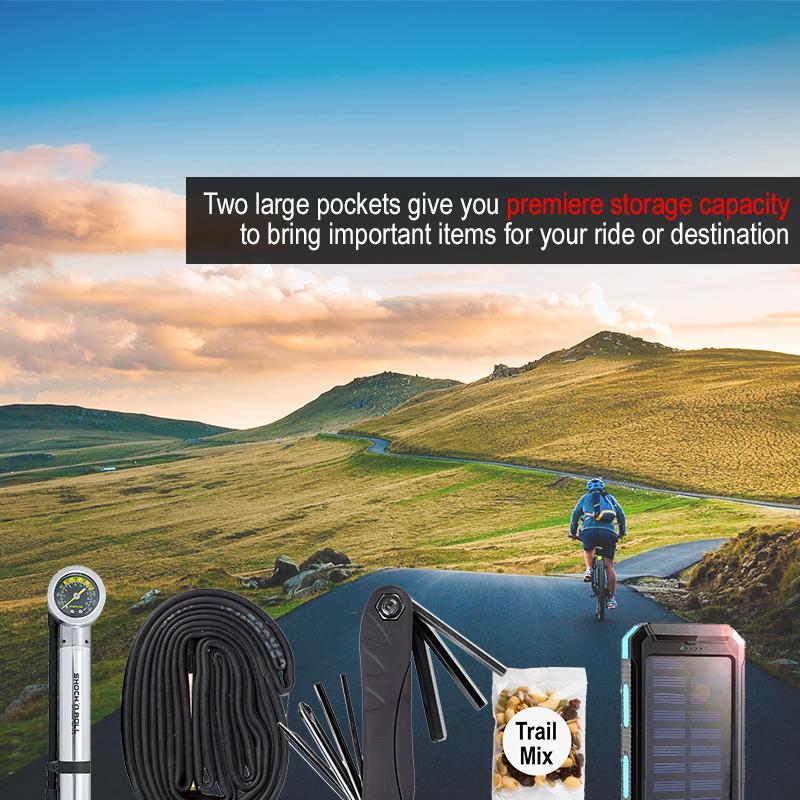 Deco Essentials Bike Frame Cell Phone Mount, Touch Screen Compatibility, Dual Storage Pockets - Image 4