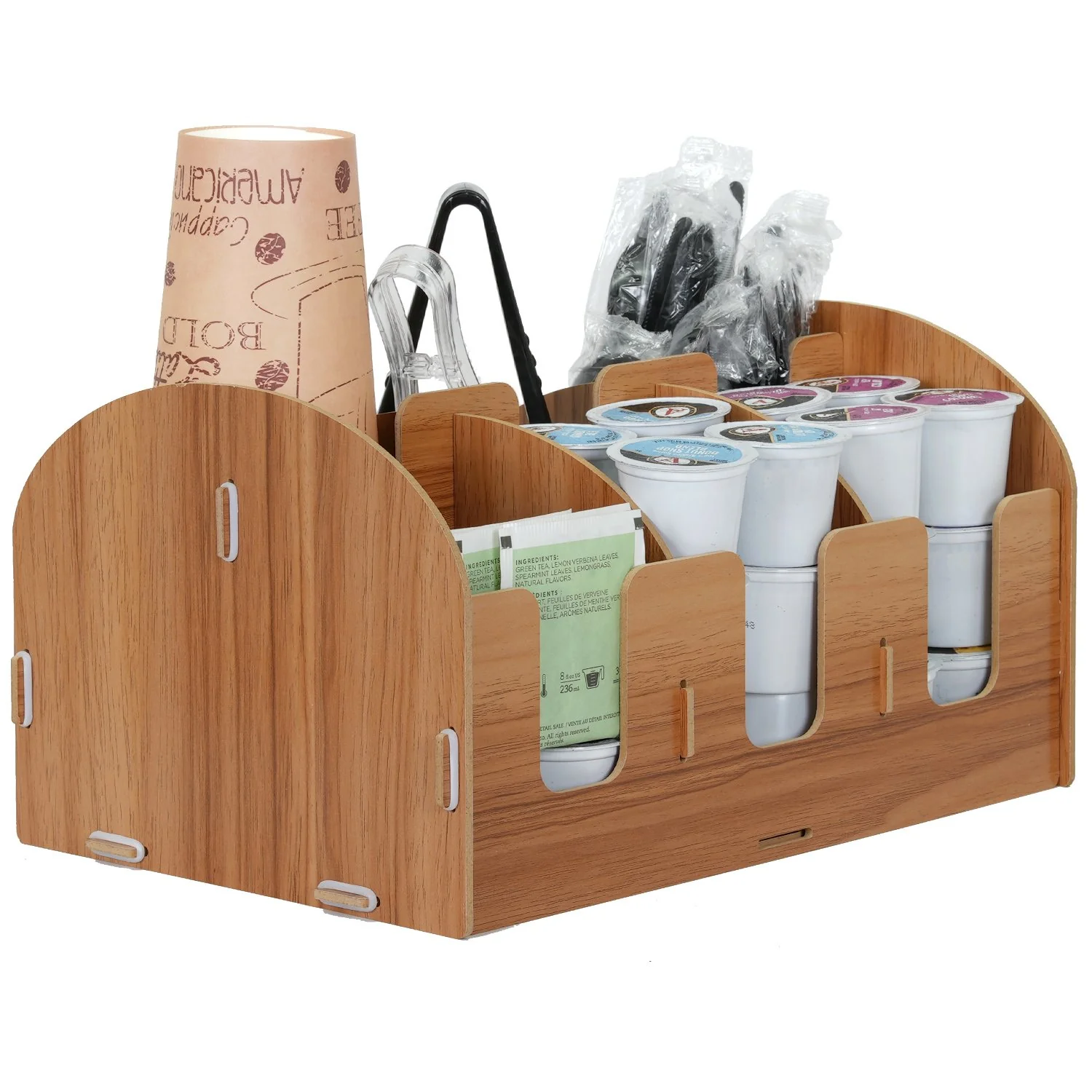 Deco Essentials Coffee Condiment Caddy Organizer for Coffee Station Cleanliness - Image 3