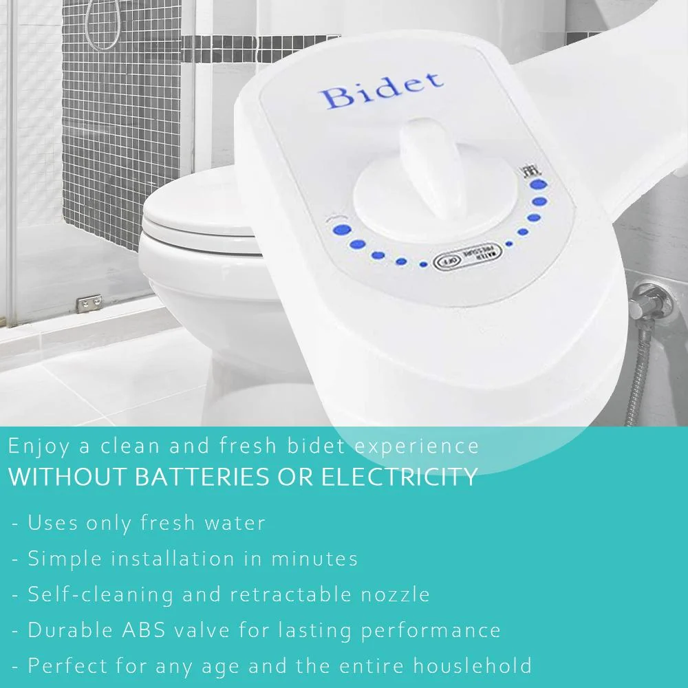 Deco Essentials Non-Electric Single Nozzle Toilet Seat Bidet for Standard 15/16" - 2-Pack - Image 3