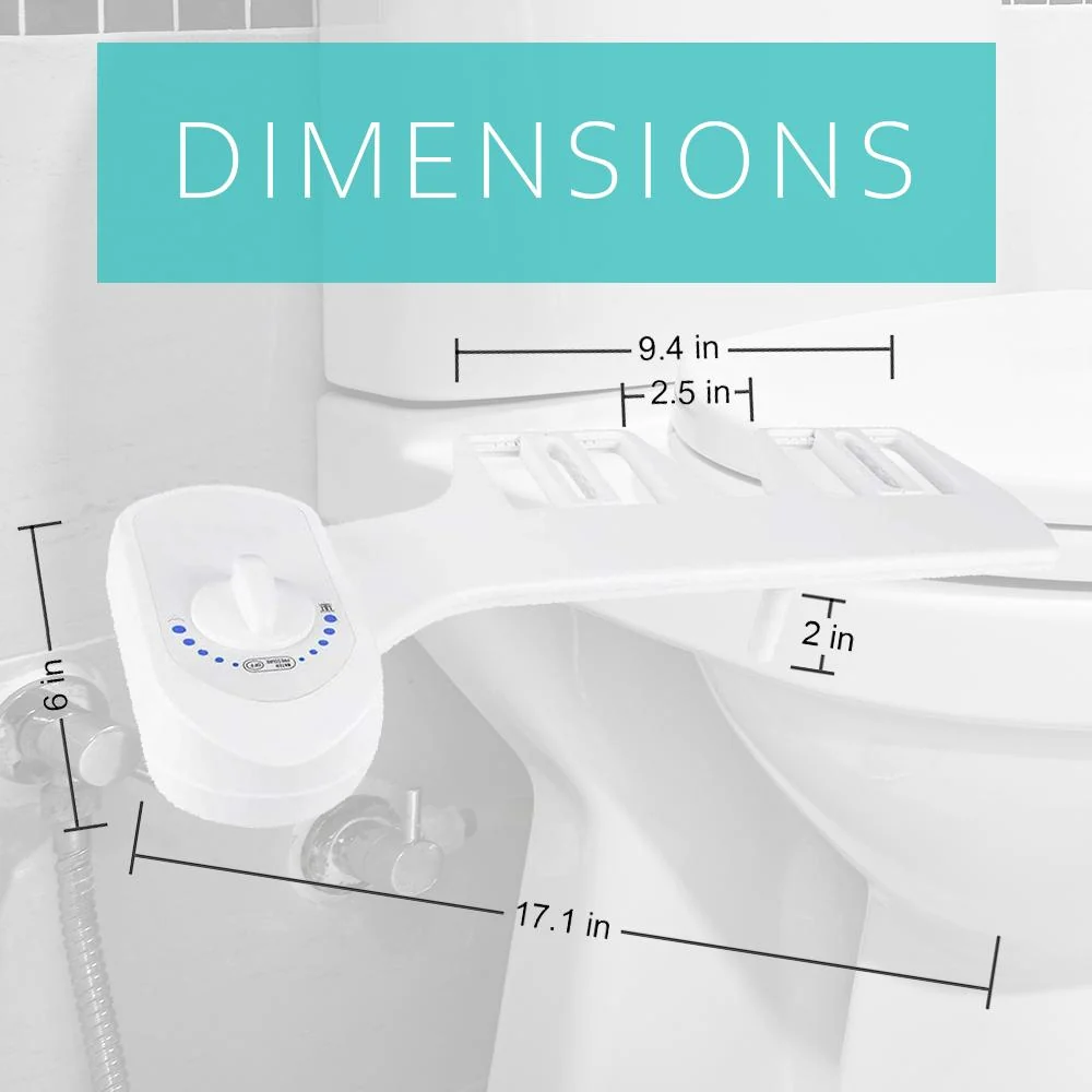 Deco Essentials Non-Electric Single Nozzle Toilet Seat Bidet for Standard 15/16" - 2-Pack - Image 8