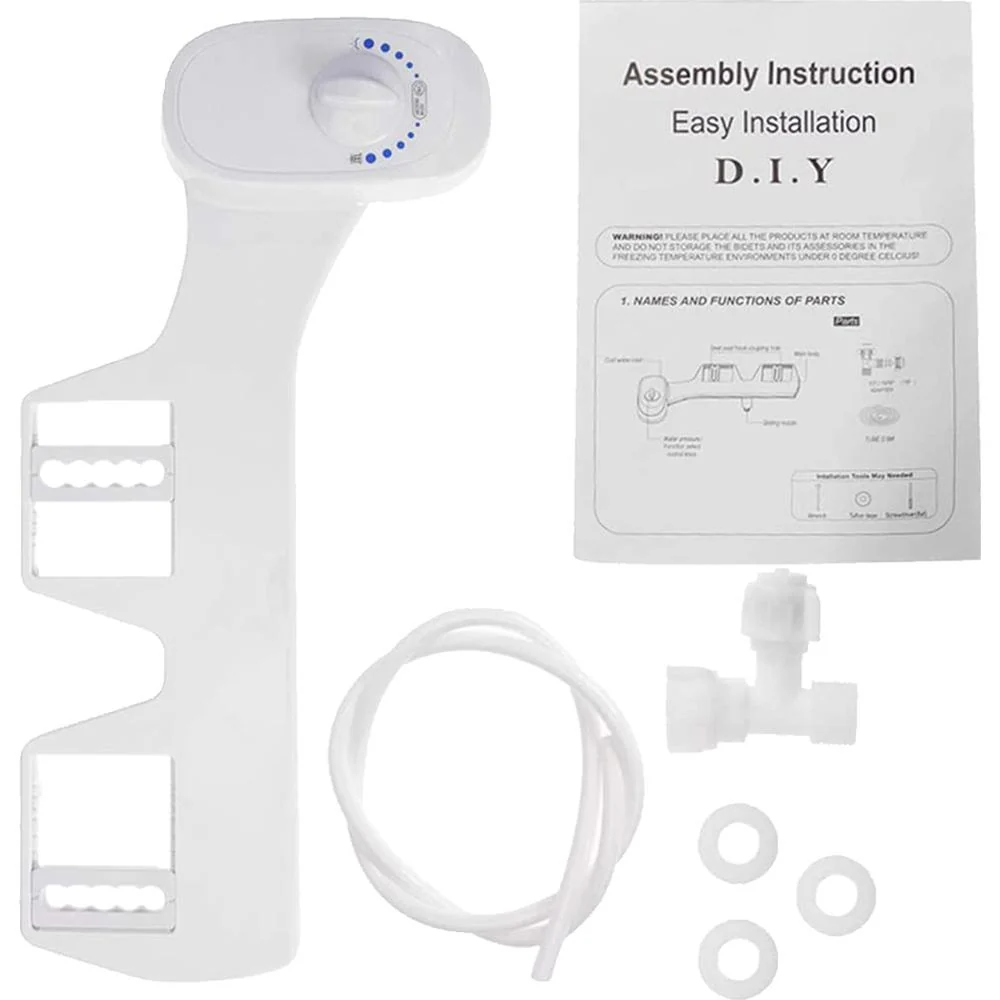 Deco Essentials Non-Electric Single Nozzle Toilet Seat Bidet for Standard 15/16"  - Open Box