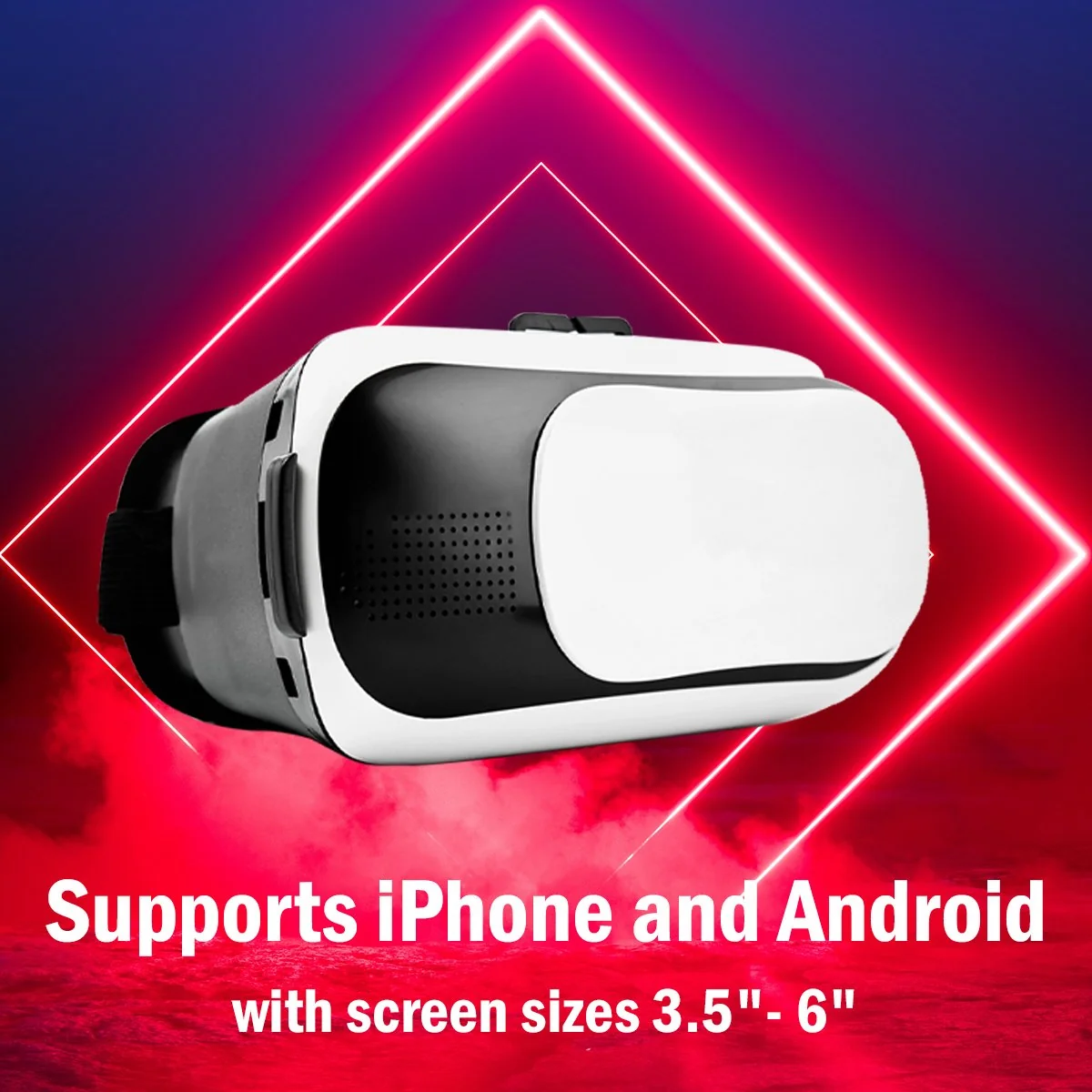 Deco Essentials VR Headset Goggles Viewer for 3.5" to 6" Android & iPhones with Audio Ports - Image 9