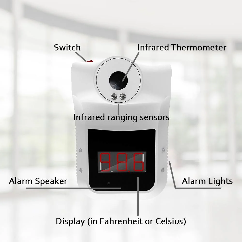 Deco Essentials Wall Mounted Non-Contact Infrared Thermometer and Handheld IR Thermometer - Image 9