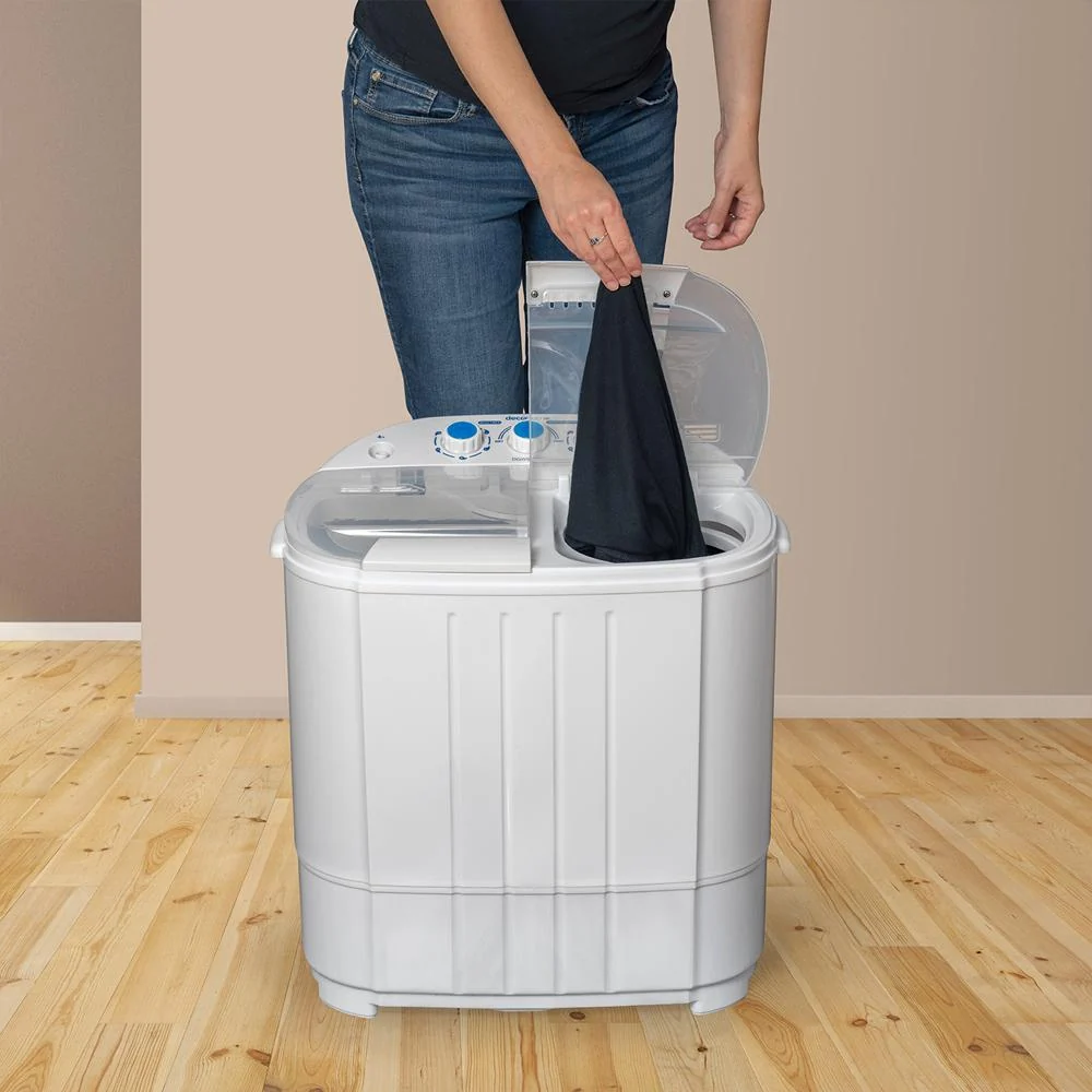 Deco Gear Compact Twin Tub Washing Machine in White - TWSHM02 - Open Box - Image 5