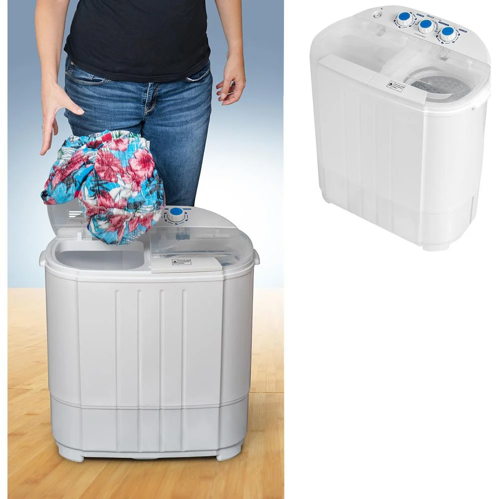 Deco Gear Compact Twin Tub Washing Machine in White - TWSHM02 - Open Box - Image 8