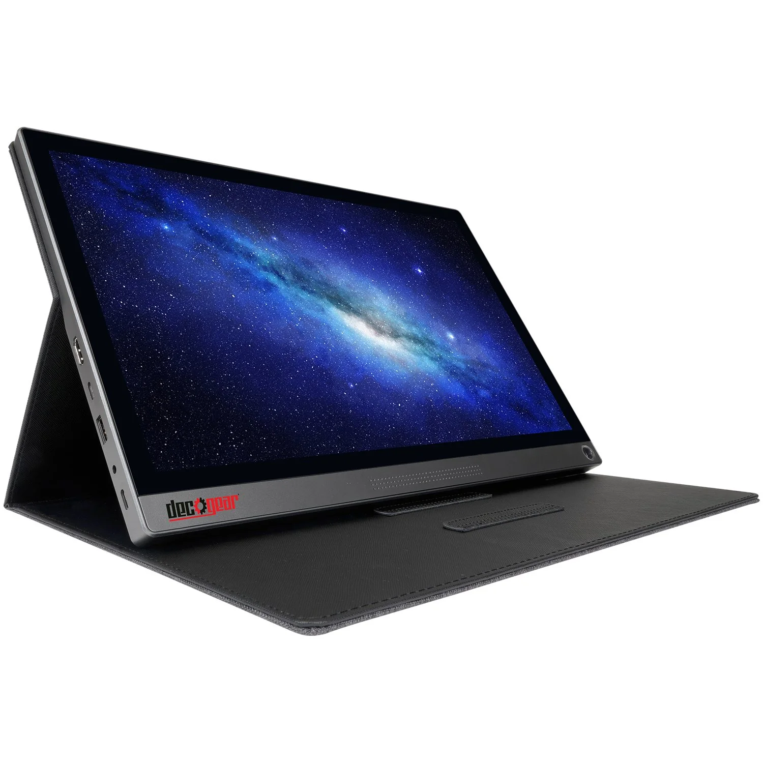 Deco Gear 15.6" Portable Monitor 1080p IPS Rechargeable Touchscreen, Speakers, USB-C, HDMI - Image 2