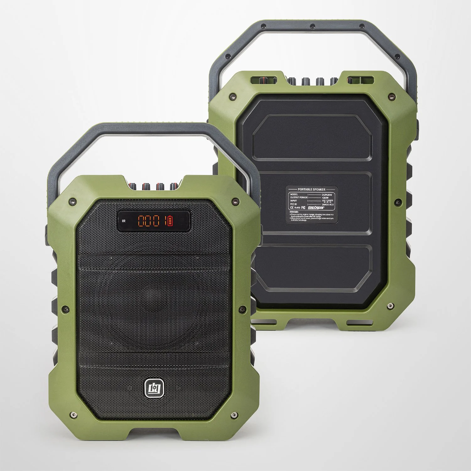 Deco Gear 2-Pack Portable PA Speaker with Wireless Microphone - 80W Power 5000 mAh Battery - Image 8
