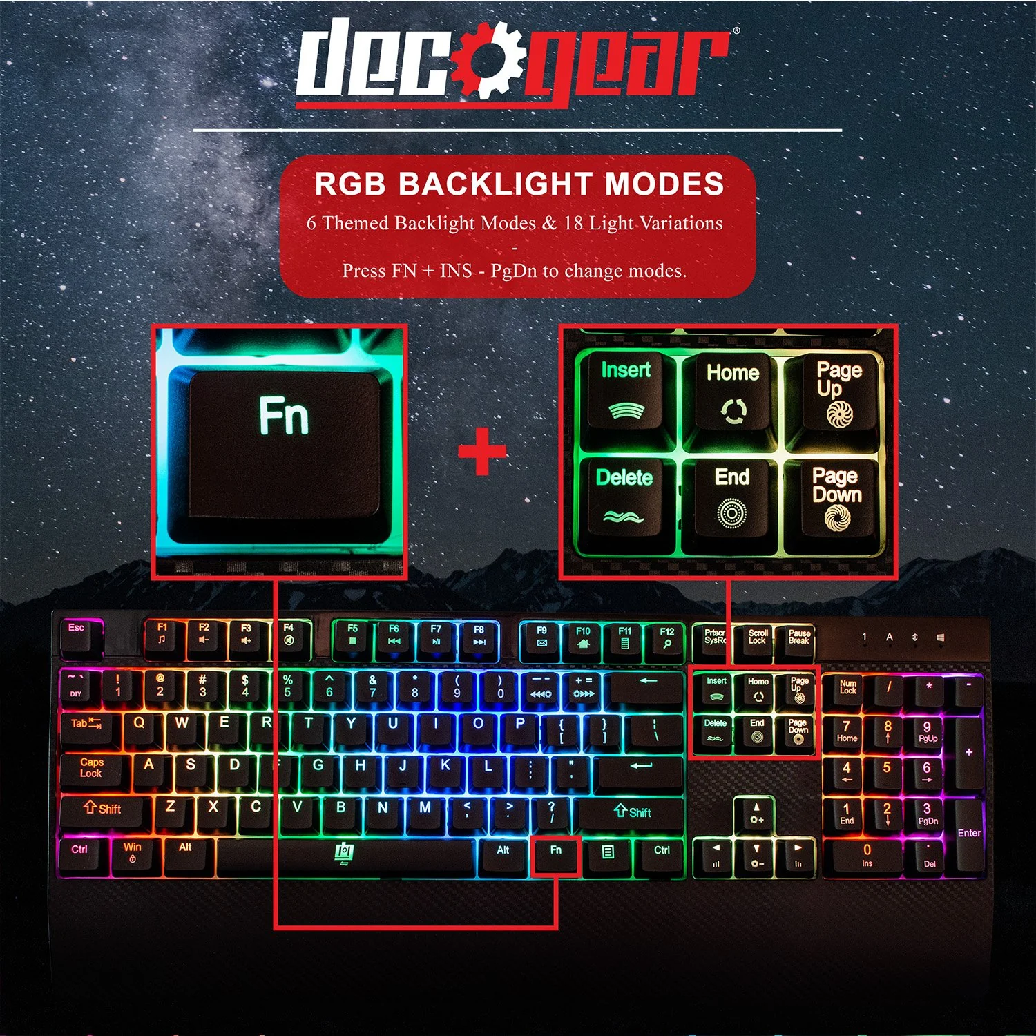 Deco Gear 25" Dual Gaming Monitors, 1080P FHD, 144Hz Bundle with Keyboard and Mousepad - Image 10