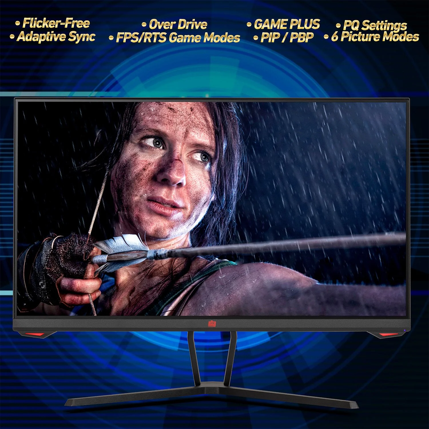 Deco Gear 25" Gaming Monitor, 1080P FHD, IPS Panel, 144Hz, 1ms, 99% sRGB, 2-Pack - Image 3