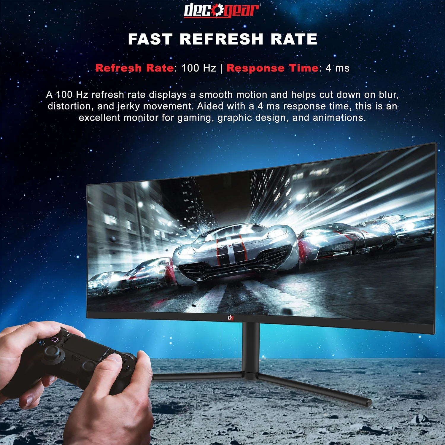 Deco Gear 29-Inch 2560x1080 100Hz VA Curved Monitor, Color Accurate, 4ms - Refurbished - Image 12