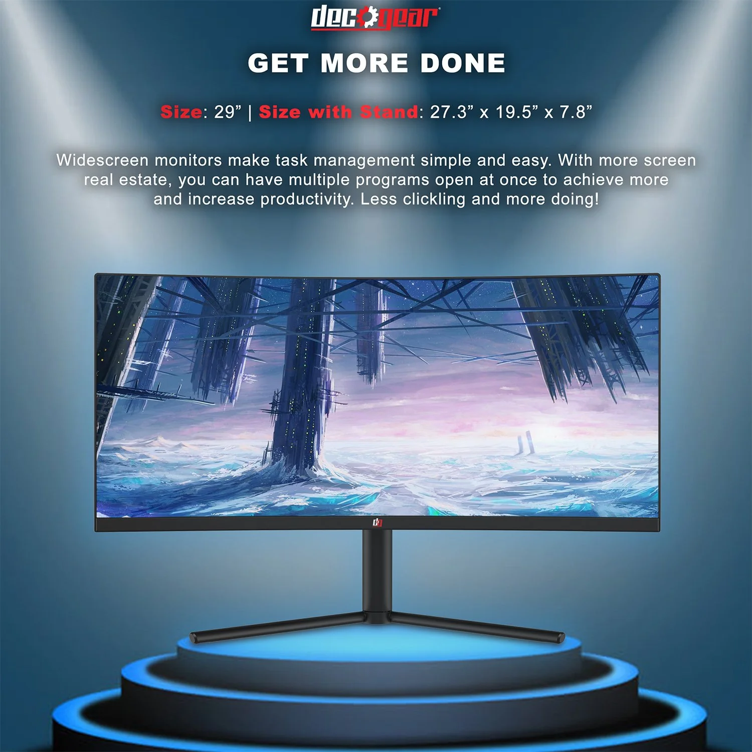 Deco Gear 29-Inch 2560x1080 100Hz VA Curved Monitor, Color Accurate, 4ms - Refurbished - Image 15