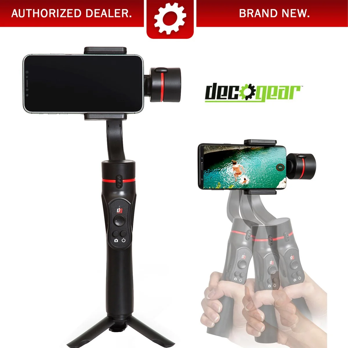 Deco Gear 3-Axis Handheld Cell Phone Gimbal Stabilizer for Apple iOS & Android - GIM100BK - Image 16