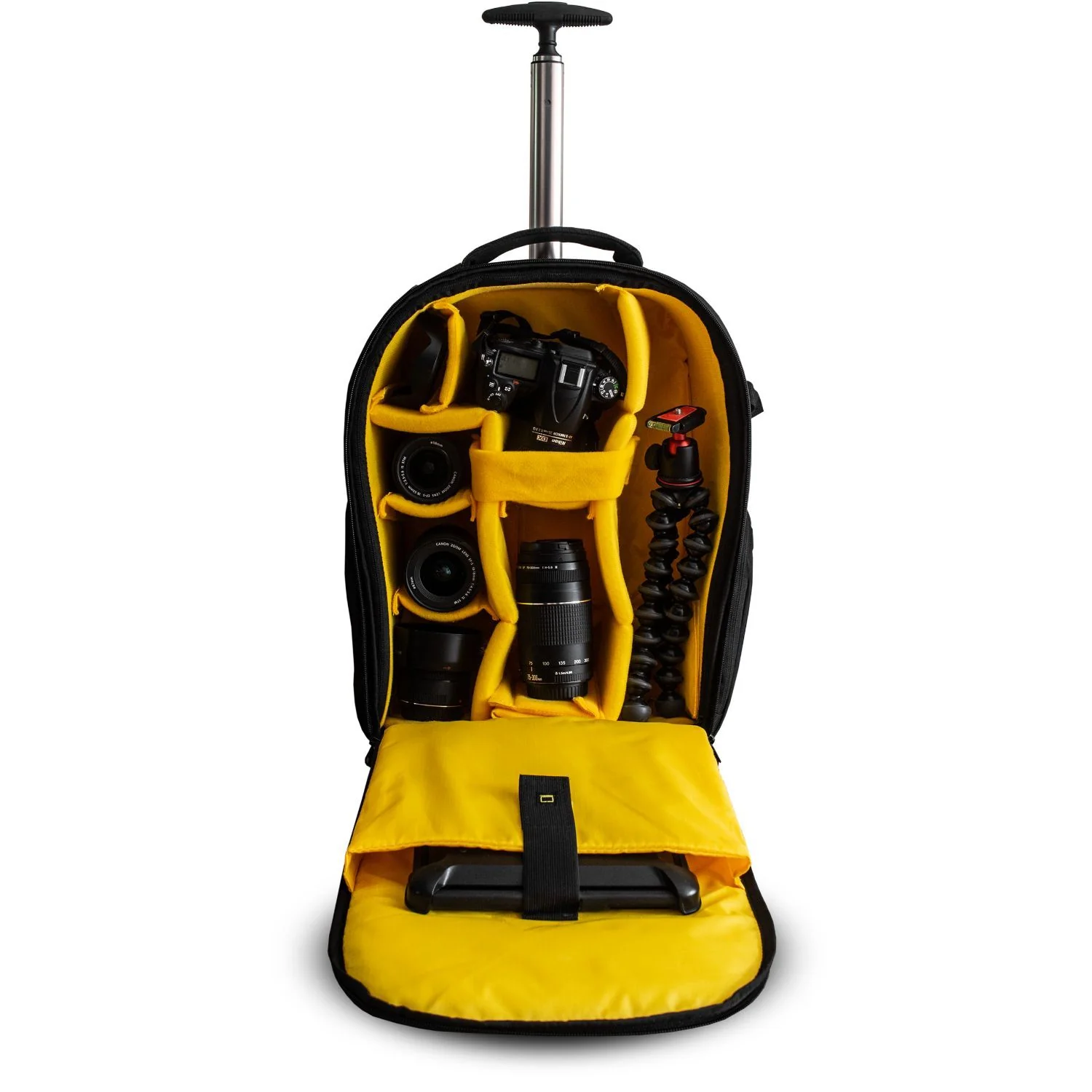 Deco Gear 3-in-1 Travel Camera Case Trolley Backpack with Pro 59" Tripod and Cleaning Kit - Image 2
