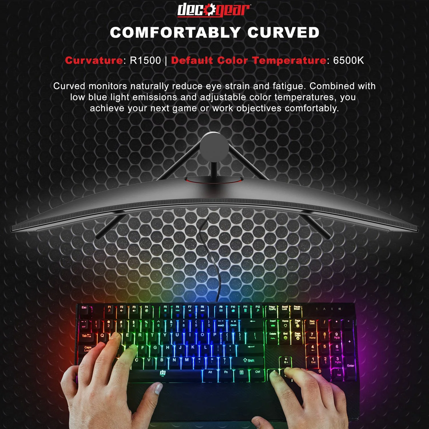 Deco Gear 34" 2560x1080 Color Accurate Curved Monitor with HDR400, 3000:1, 4ms, 2-Pack - Image 15