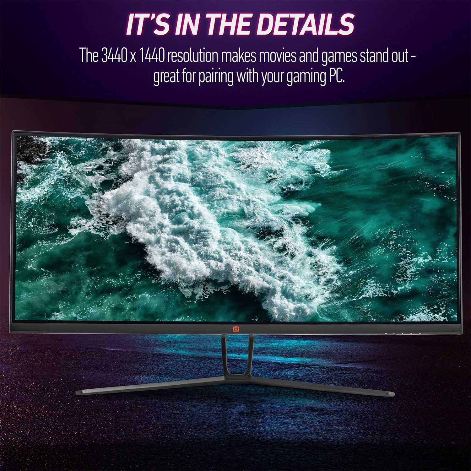 Deco Gear 35" Curved Gaming Ultrawide Monitor, 3440x1440, 120 Hz, 1ms MPRT + BONUS ITEMS - Image 2