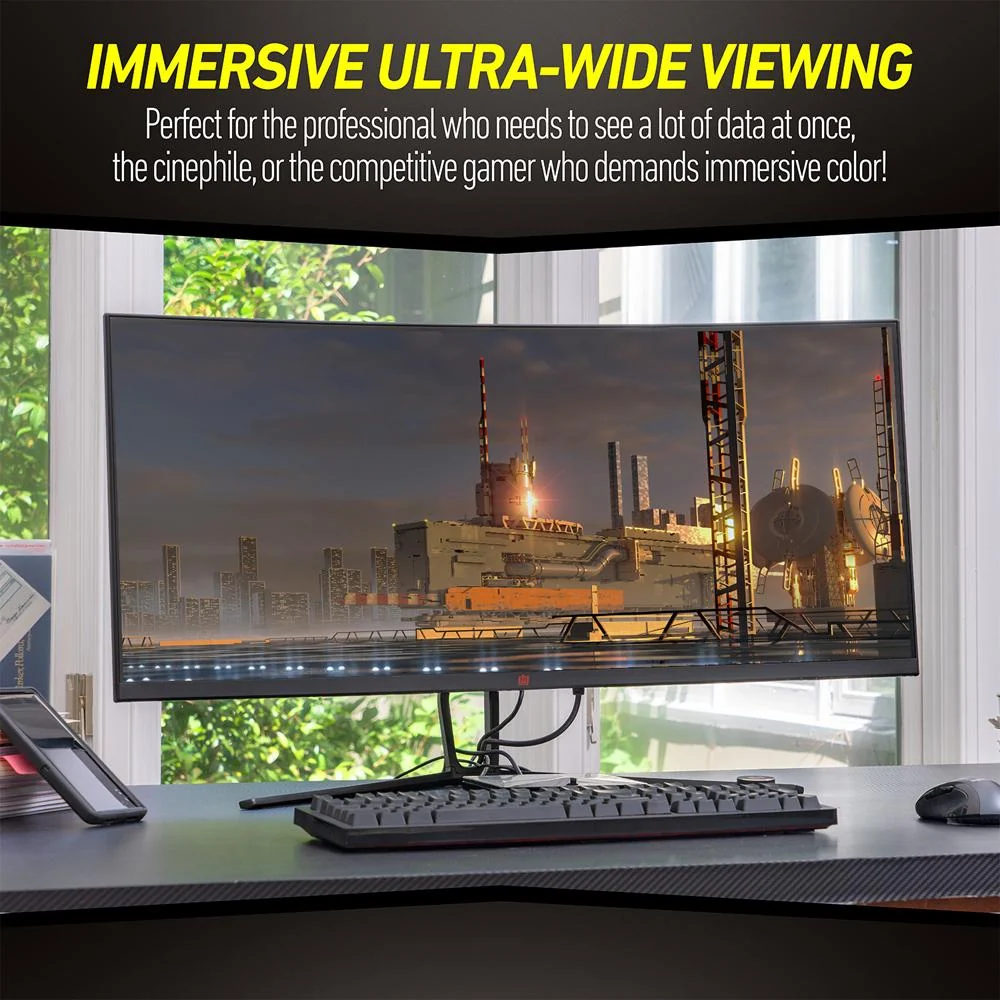 Deco Gear 35" Curved Gaming Ultrawide Monitor, 3440x1440, 120 Hz, 1ms MPRT, (Open Box) - Image 5
