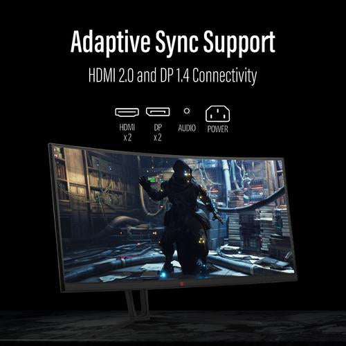 Deco Gear 35" Curved Gaming Ultrawide Monitor, 3440x1440, 120 Hz, 1ms MPRT, USED - Image 4