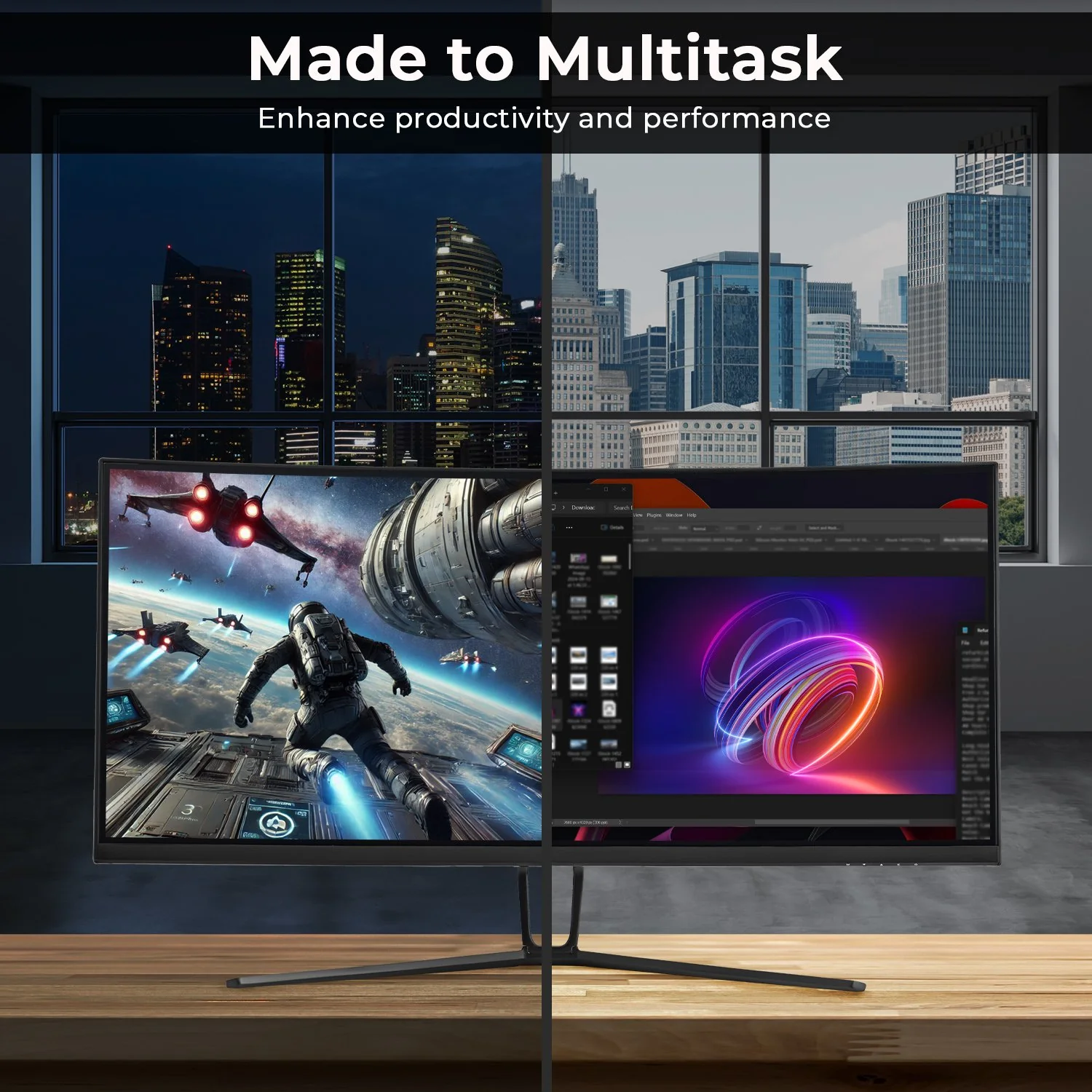 Deco Gear 35" Curved Gaming Ultrawide Monitor, 3440x1440, 120Hz, 1ms, Starter Bundle - Image 6