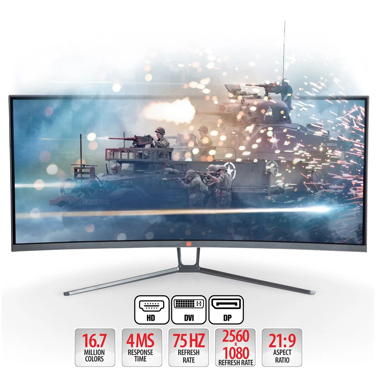 Deco Gear 35" Curved Ultrawide LED Gaming Monitor Full HD Display 21:9 2560x1080 - 2 Pack - Image 4