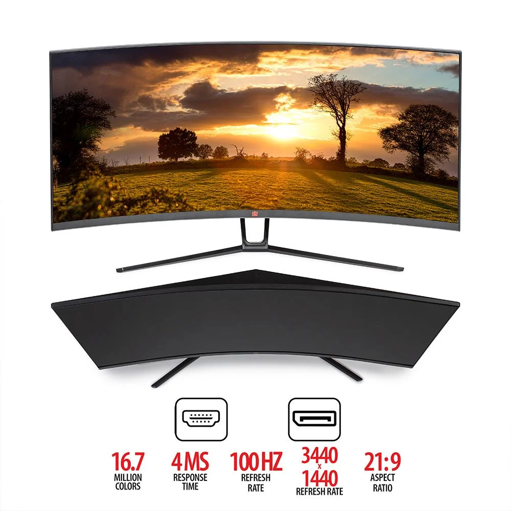 Deco Gear 35" Curved Ultrawide LED Gaming Monitor WQHD Display 100Hz Open Box - Image 7