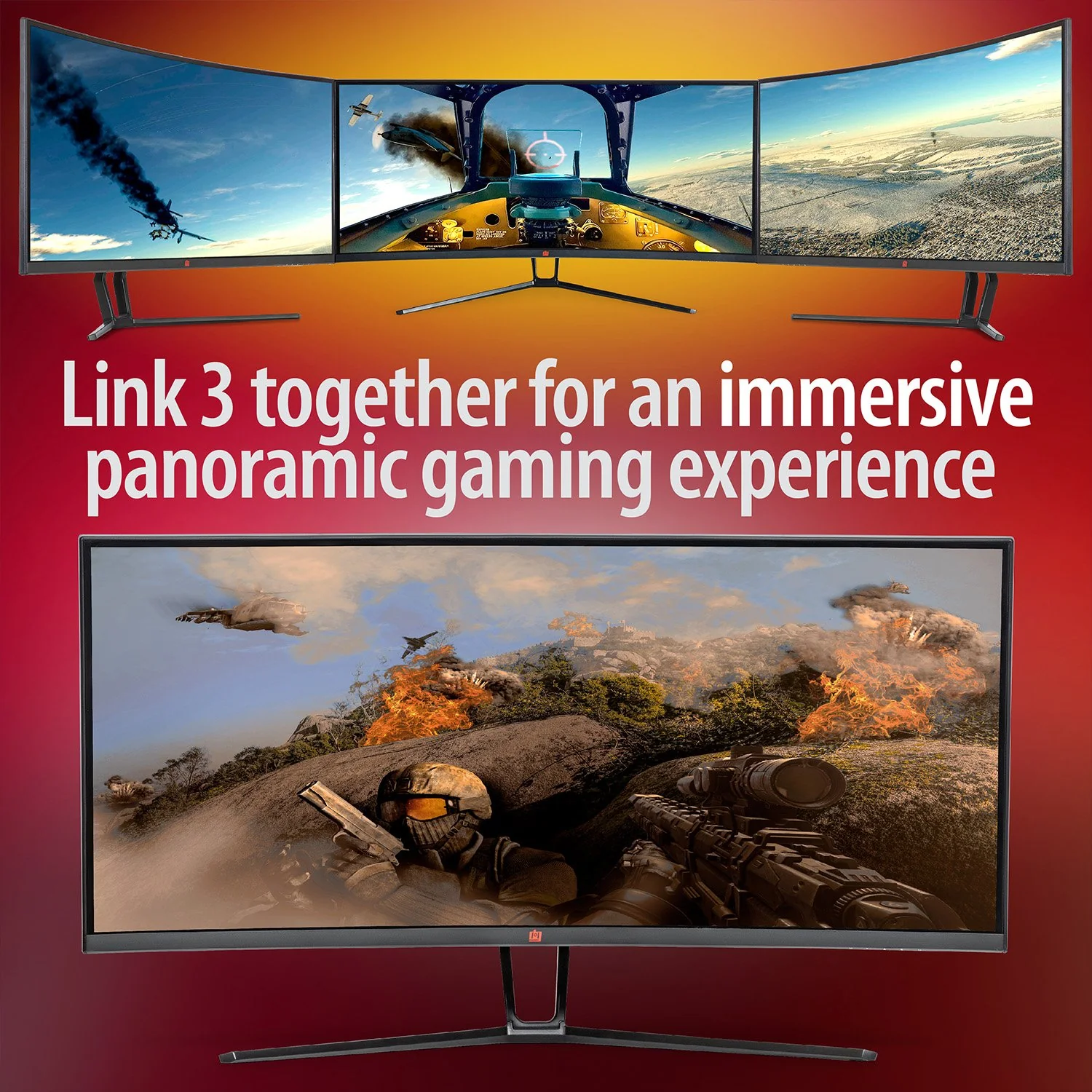 Deco Gear 35" Curved Ultrawide LED Gaming Monitor WQHD Display 3440x1440 - Refurbished - Image 5