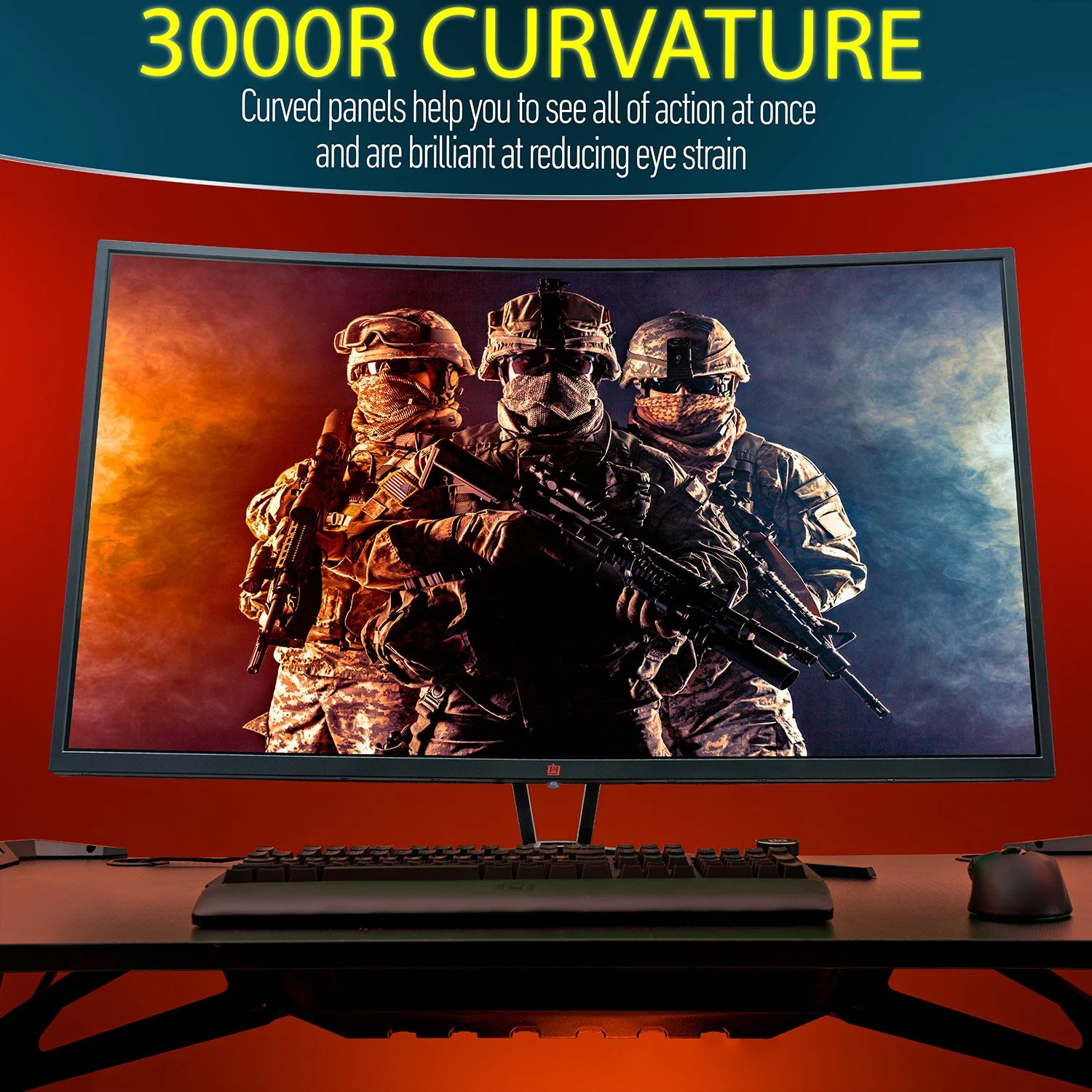 Deco Gear 39" Curved Gaming Monitor, 2560x1440, 1ms MPRT, 165 Hz, 4000:1, HDR 400, 2-Pack - Image 3