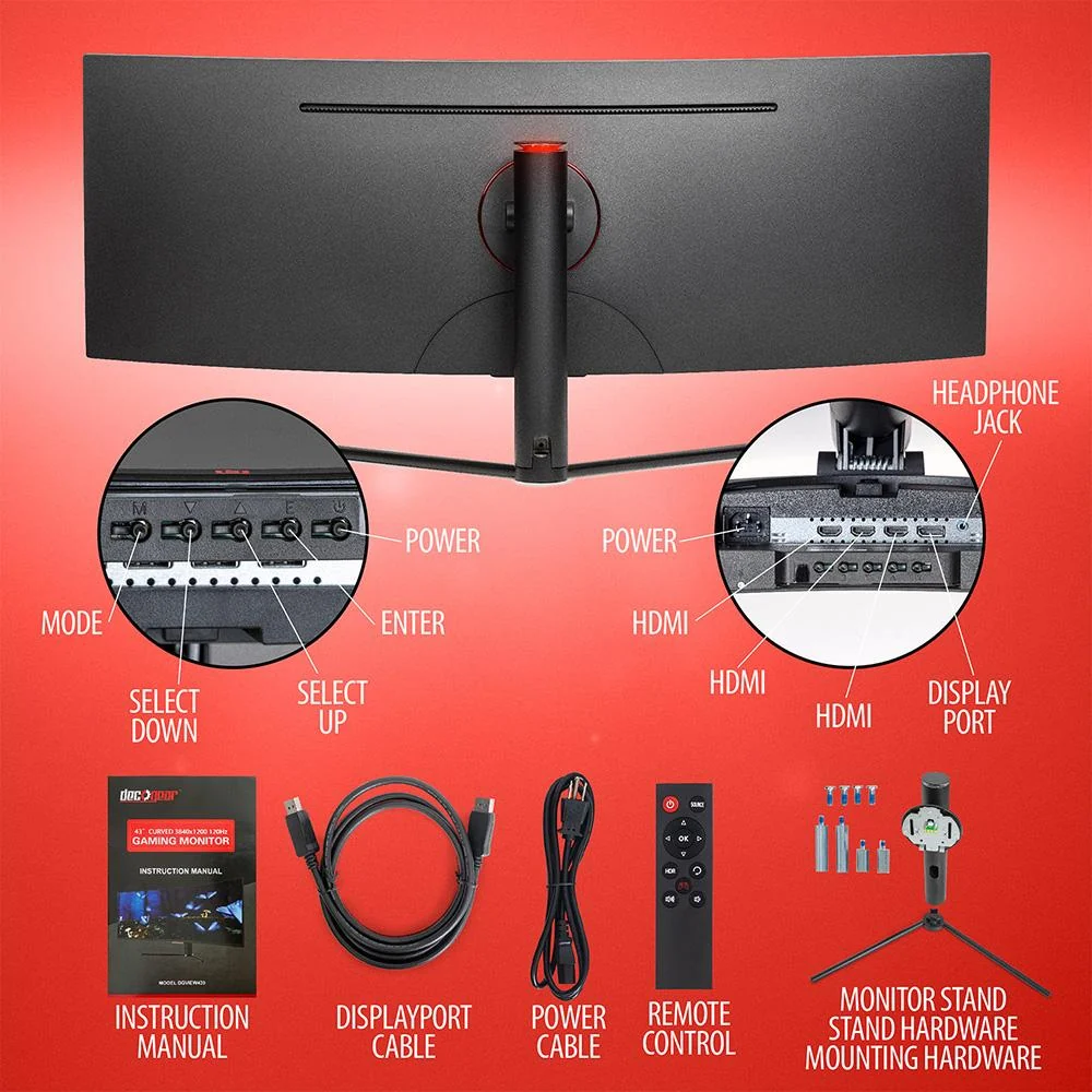 Deco Gear 43" Curved Ultrawide LED 3840x1200 120Hz FreeSync Gaming Monitor - Refurbished - Image 10