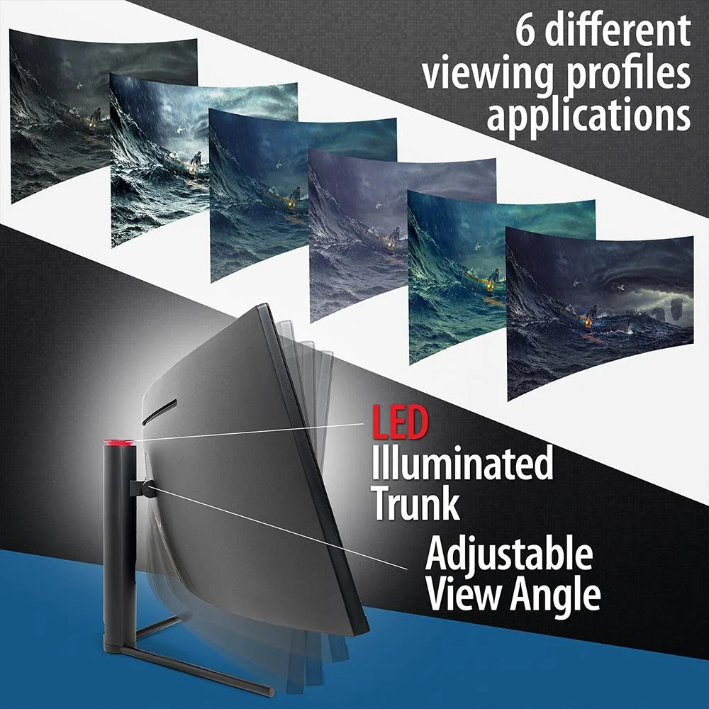 Deco Gear 43" Curved Ultrawide LED 3840x1200 120Hz FreeSync Gaming Monitor - Refurbished - Image 4