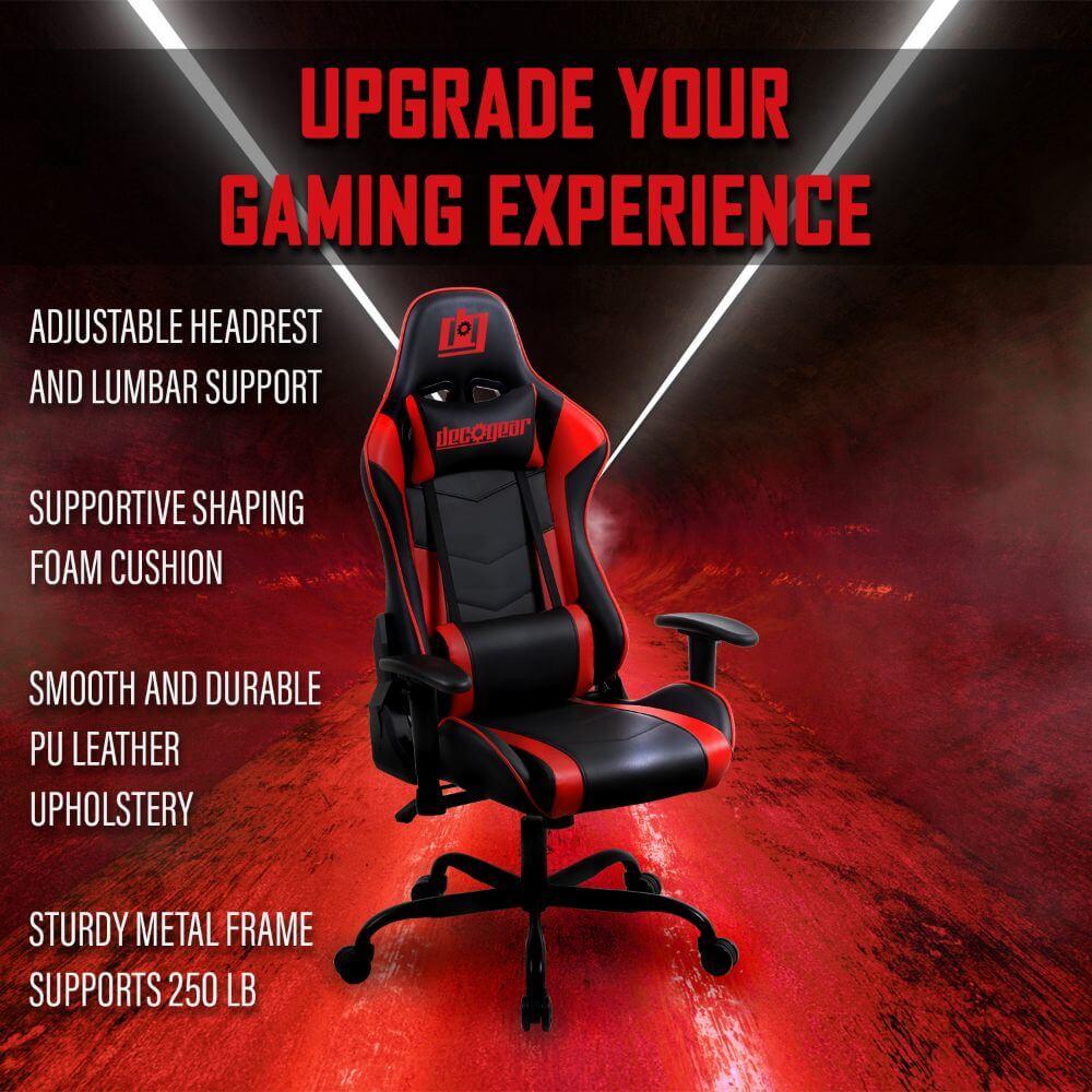 Deco Gear 47" LED Gaming Desk Bundle with Gaming Chair, USB PC Microphone and HDMI Cable - Image 6