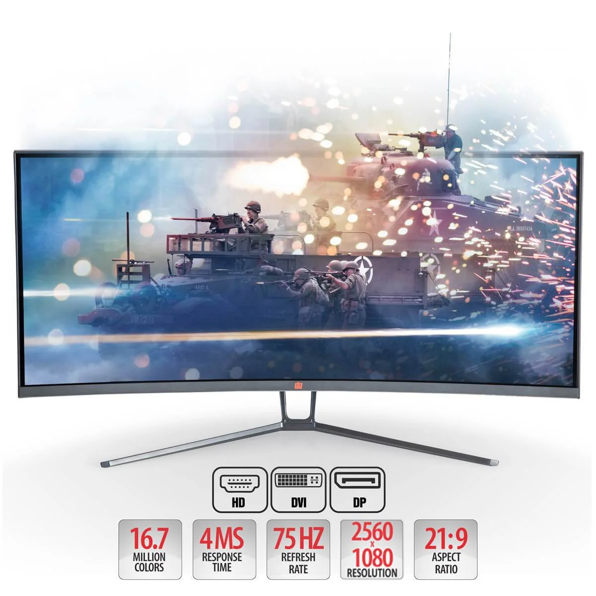 Deco Gear 47" LED Gaming Desk, Carbon Fiber Surface with 35" Curved Gaming Monitor Bundle - Image 8