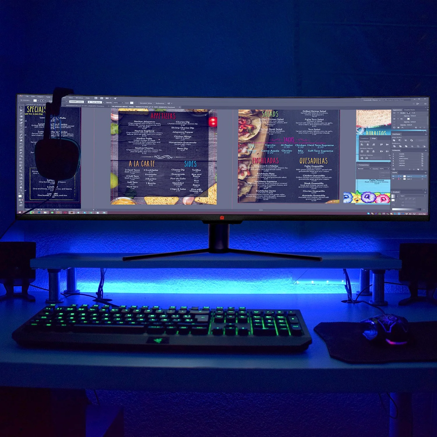 Deco Gear 49" Curved Ultrawide LED 3840x1080 HDR400 FreeSync Gaming Monitor - Refurbished - Image 3