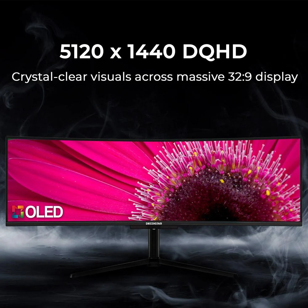 Deco Gear 49" OLED-QD Ultrawide Monitor, DQHD, 144Hz, 0.03ms, 100% sRGB Open Box - Image 7