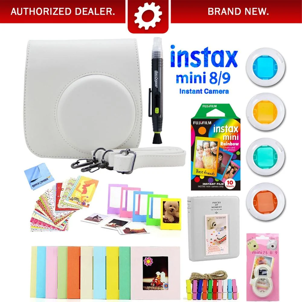 Deco Gear Accessories Bundle for Fujifilm Instax Mini 8/9 with Rainbow Film (10 Shots) - Image 9