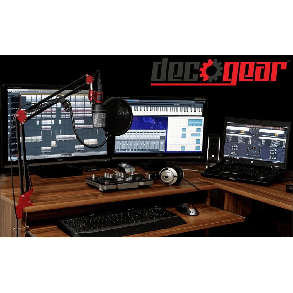 Deco Gear Adjustable Microphone Suspension Boom Scissor Arm Stand Open Box - Image 7