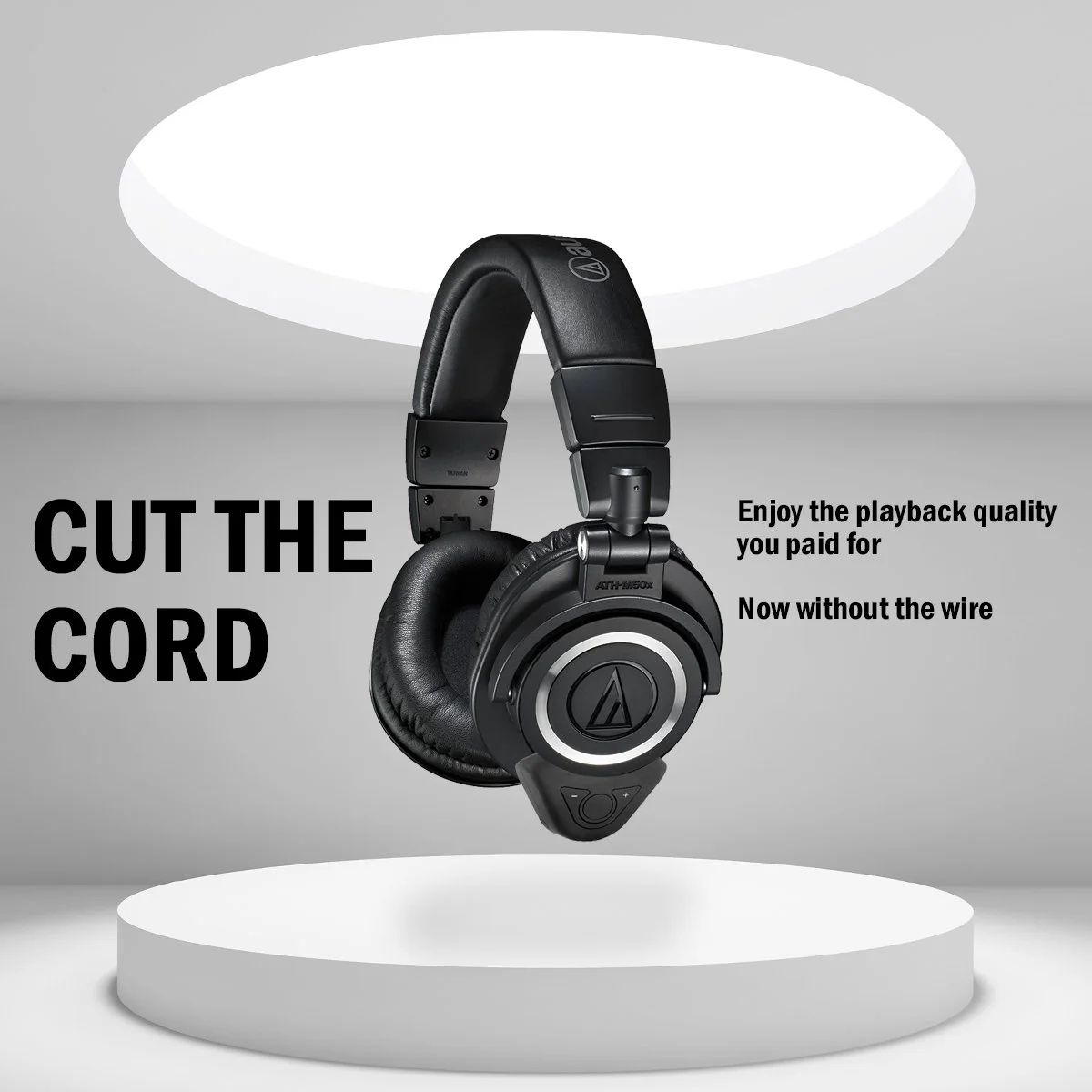 Deco Gear Bluetooth Adapter for Audio-Technica M50X Studio Headphones w/ Deco Gear Bundle - Image 4