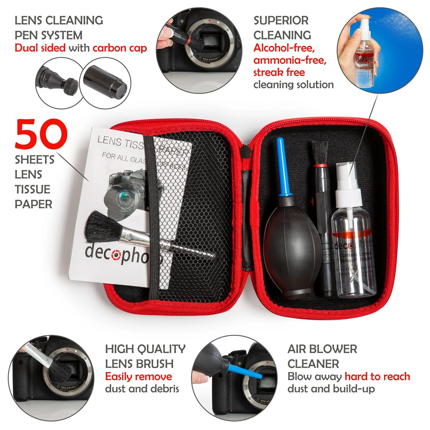Deco Gear DSLR Photography Camera Backpack Bundle with 59" Stabilizer and Cleaning Kit - Image 12