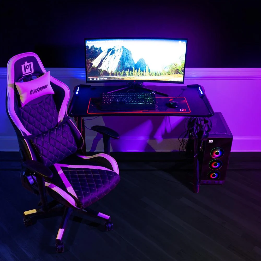 Deco Gear Ergonomic Foam Gaming Chair with Adjustable Head White Open Box - Image 8