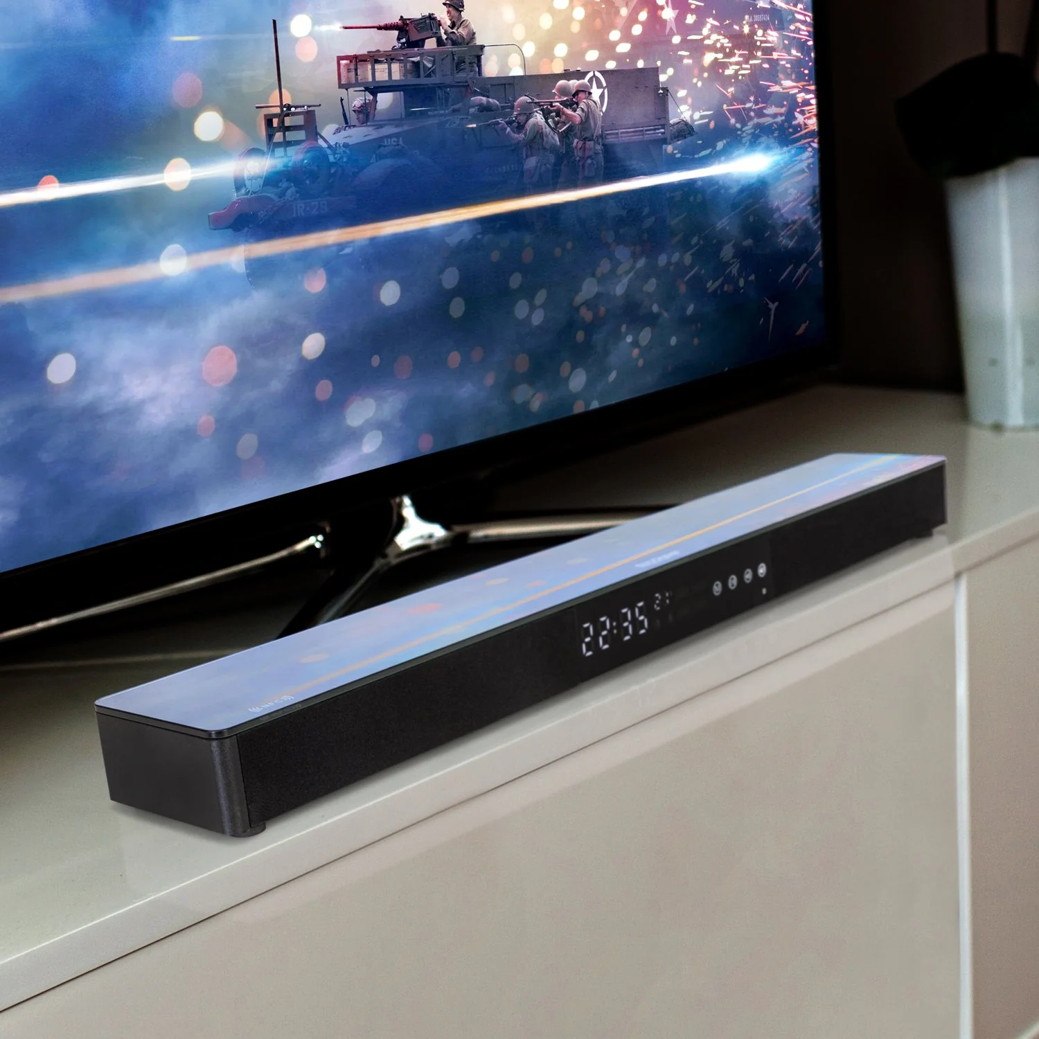 Deco Gear Home Theater Surround Sound 31" Soundbar Wireless + Large Top Media Shelf Bundle - Image 14