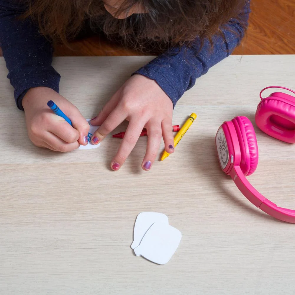 Deco Gear Kids' Over-Ear Pink Customizable Doodle Headphones Open Box - Image 5