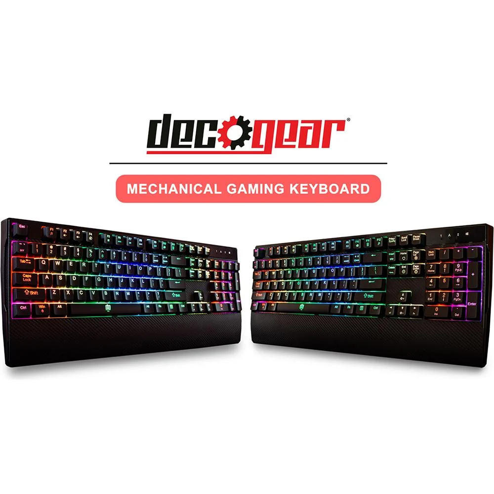 Deco Gear Mechanical Gaming Keyboard with RGB Back Lighting - MECHBRD100 - Open Box - Image 10