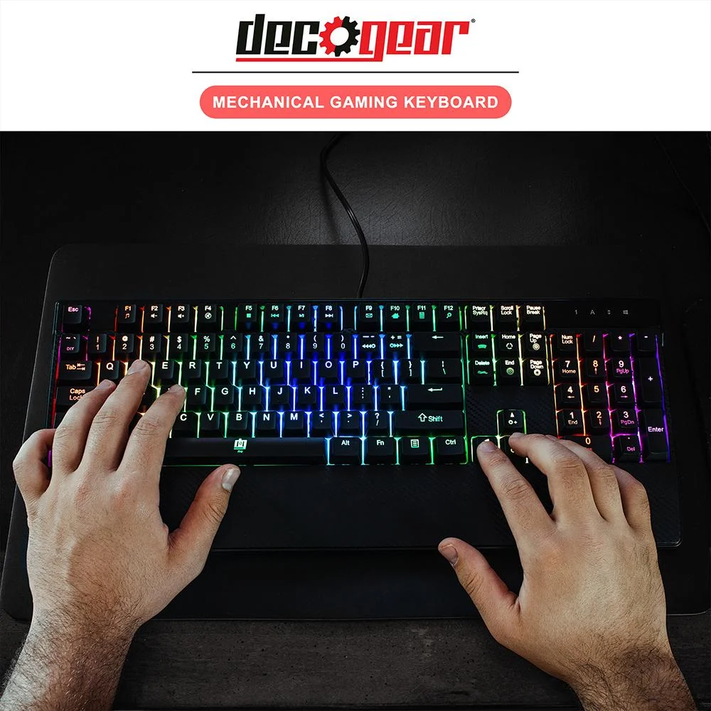 Deco Gear Mechanical Gaming Keyboard with RGB Back Lighting - MECHBRD100 - Open Box - Image 7